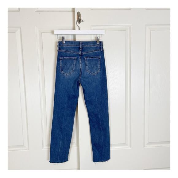 MOTHER The Dazzler Ankle Step Fray Jeans Walking On Coals Wash - Picture 6 of 11